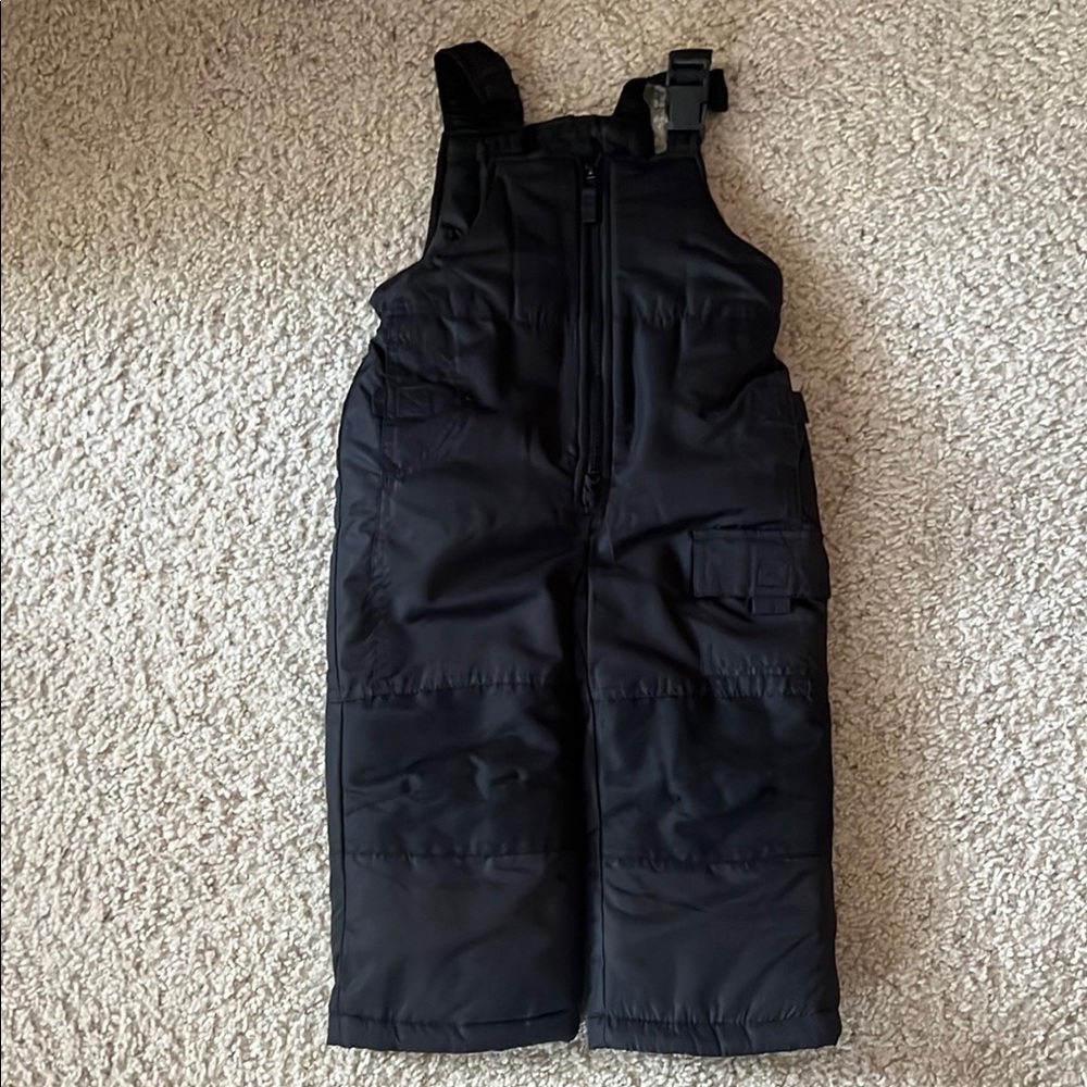 Children's Black Snow Bib Overalls